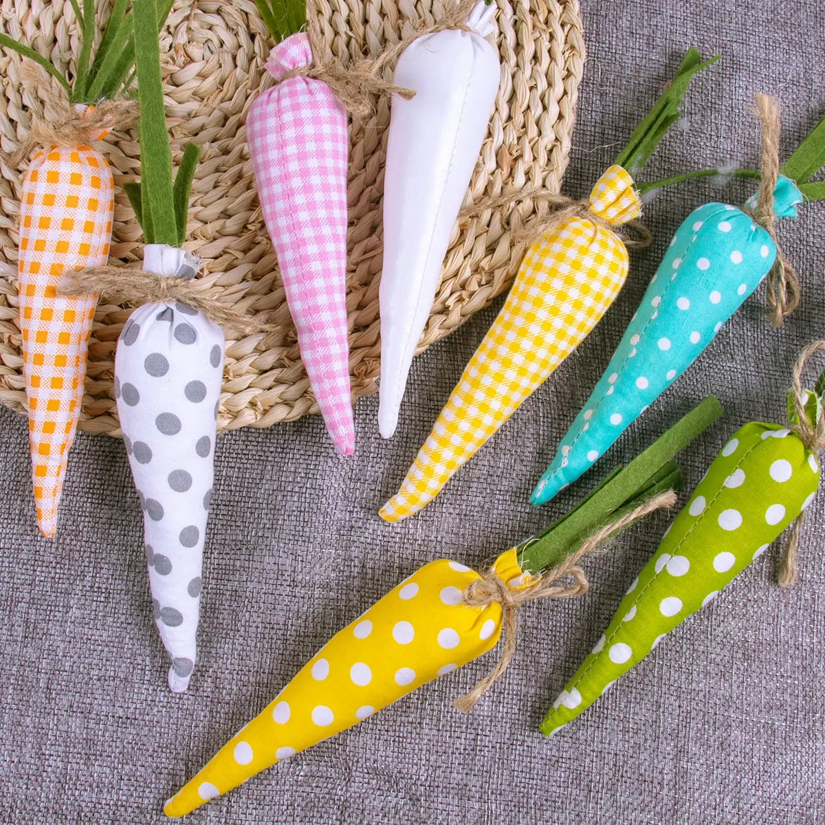 Easter Carrot Hanging Ornaments Handmade Filled Easter Carrots Home Wall Hanging Pendant For Easter Party Home DIY Craft Decor