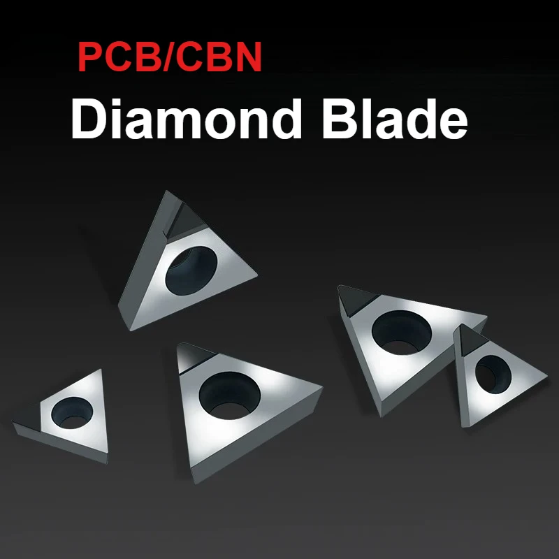 TCMT Series PCD CBN Insert 2PCS 090204 110204 16T304 Triangle Turning Tool for CNC Lathe Durable Cutting