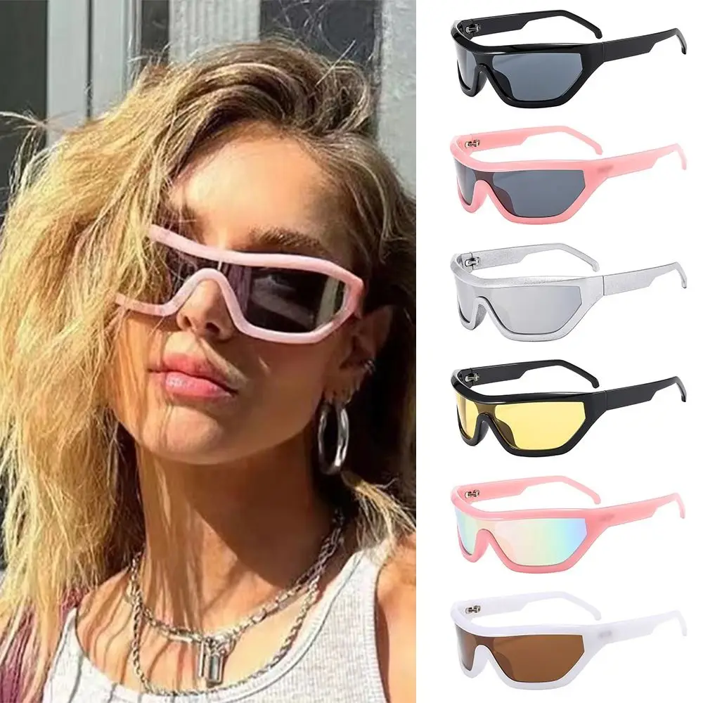 

Модные солнцезащитные очки Y2K с запахом в стиле стимпанк UV400, женские солнцезащитные очки, спортивные очки для велоспорта для женщин и мужчин