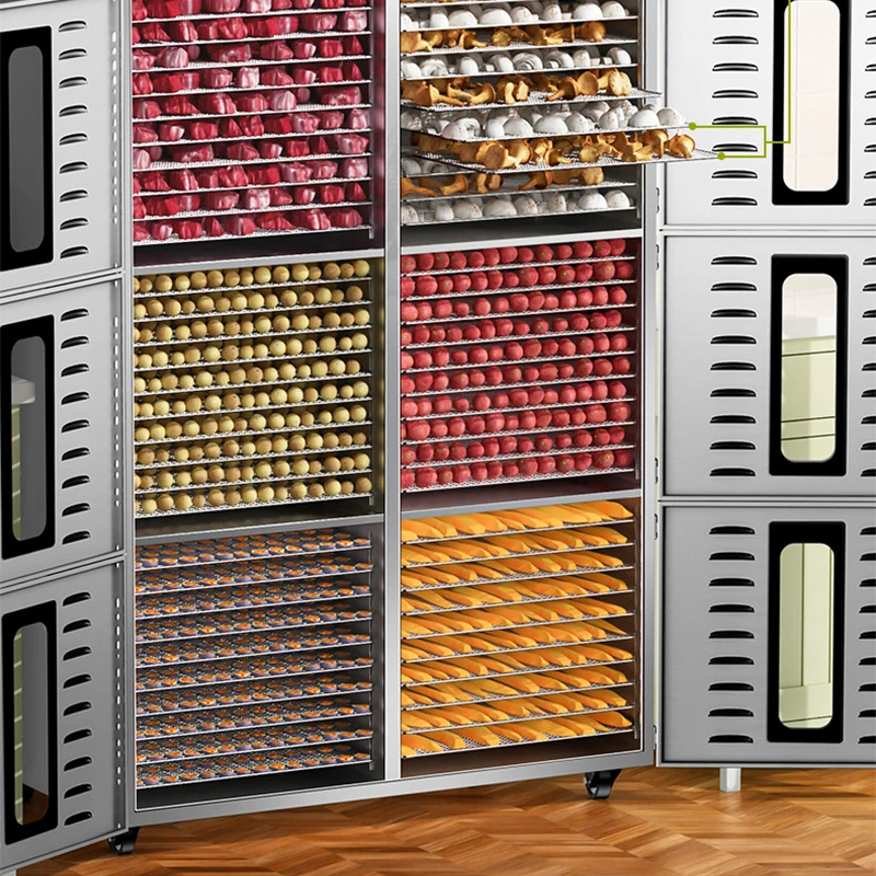 مجفف فواكه من 60 طبقة ، مجفف التين/الشاي/اللحوم ، مجفف فواكه تجاري ومنزلي 4500 واط ، مجفف طعام عمودي متعدد الوظائف