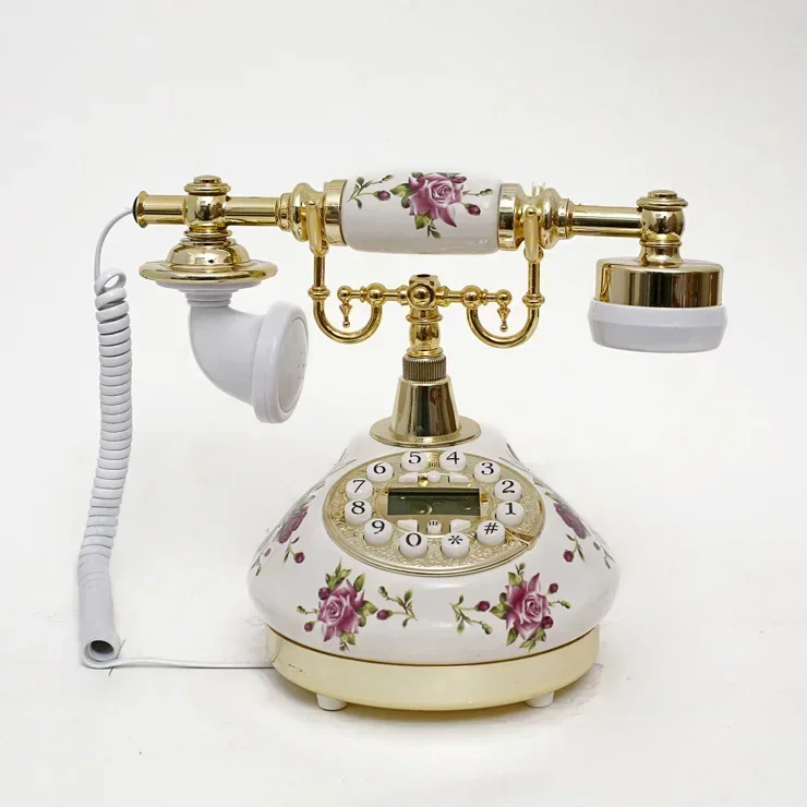 Boutique Antique Antique Phone European Retro Phone Creative Pastoral Ceramic Phone