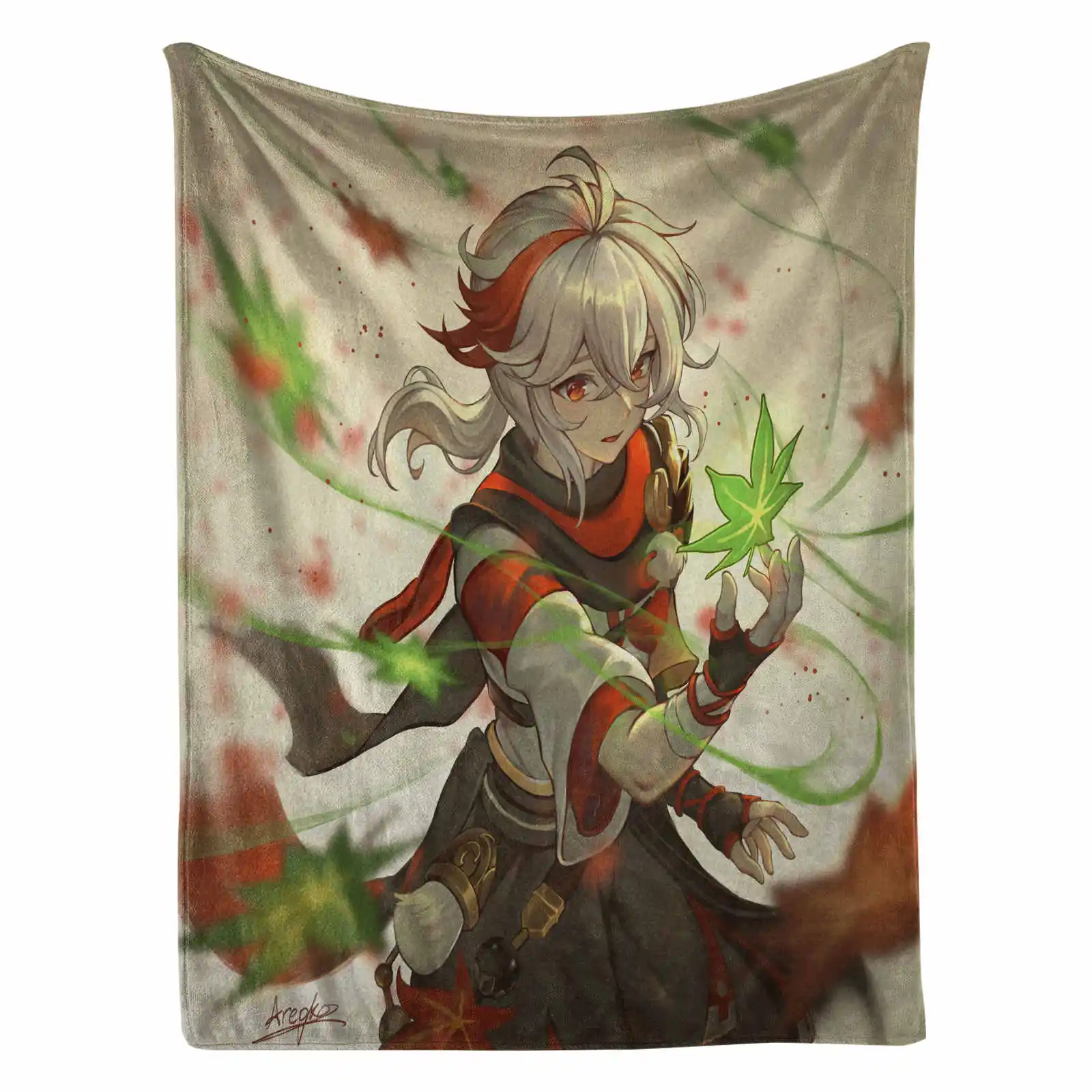 Genshin Impact Kaedehara Kazuha Coperta in flanella per letti da picnic Divano Casa Camera da letto Regali per bambini
