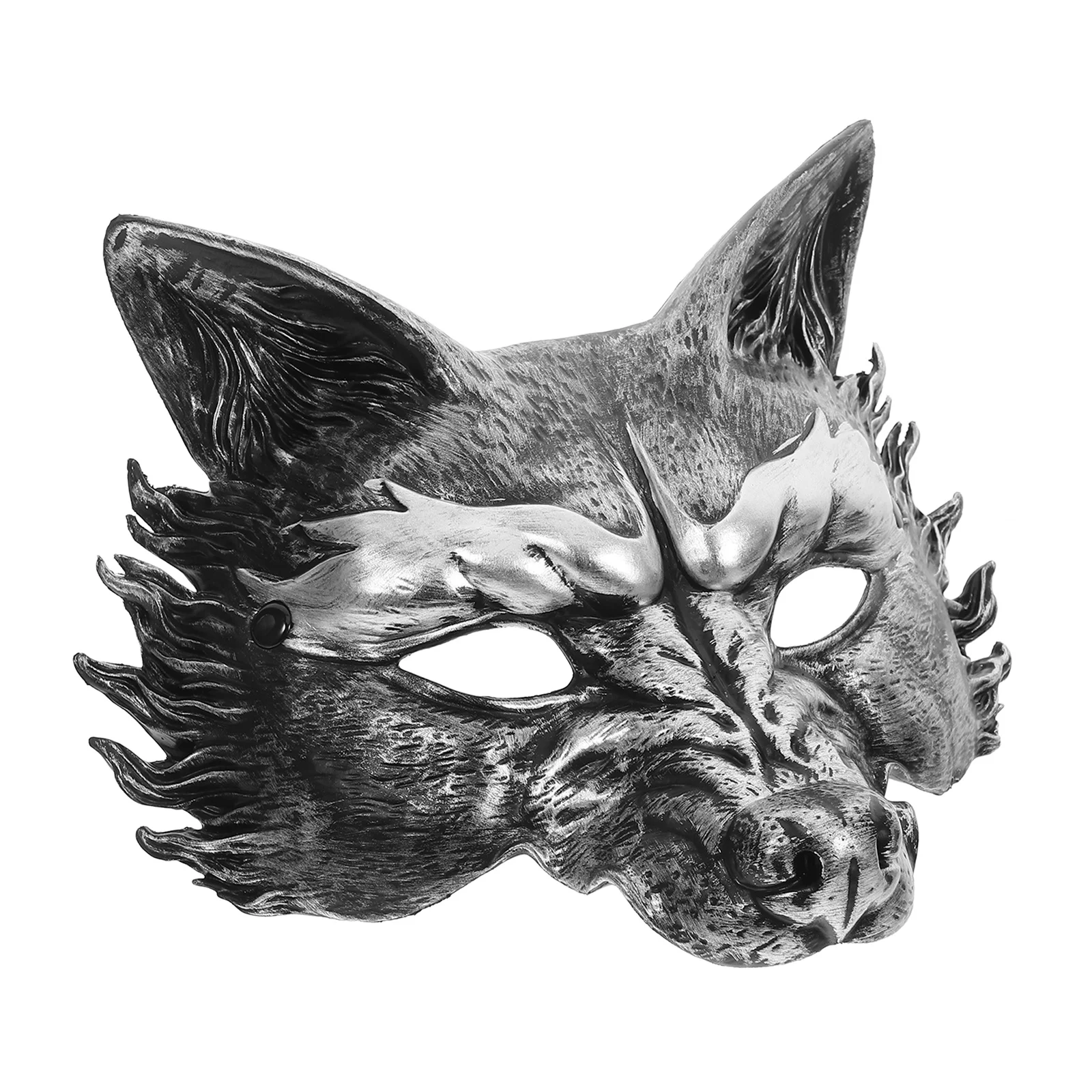 1 Uds. Retro adulto ligero media cara mascarada disfraz de Halloween decorativo para hombres mujeres lobo adulto Halloween