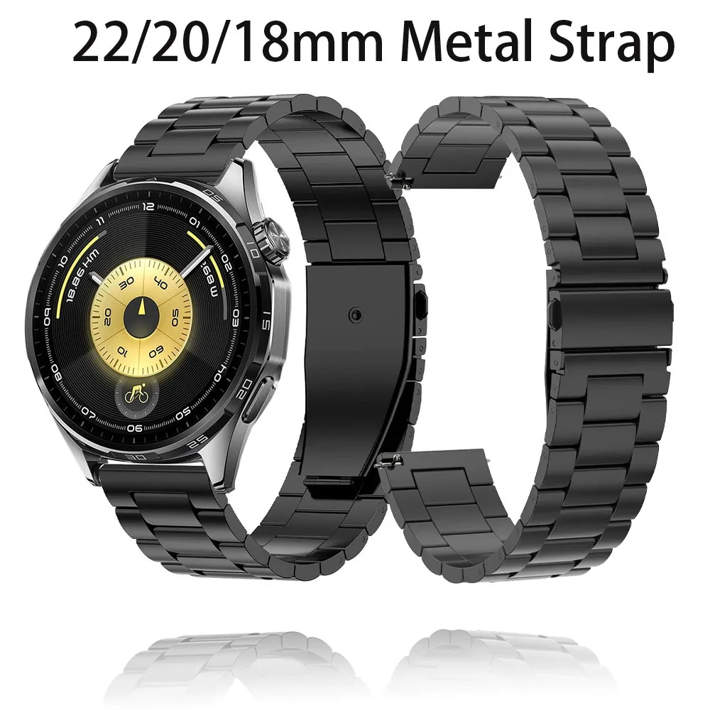 22/20/18 مللي متر حزام معدني لساعة هواوي 5 GT6-5-4-3 46 مللي متر الفولاذ المقاوم للصدأ مريح الفرقة هواوي ساعة GT5 برو 42 مللي متر GT6-5-4 41 مللي متر