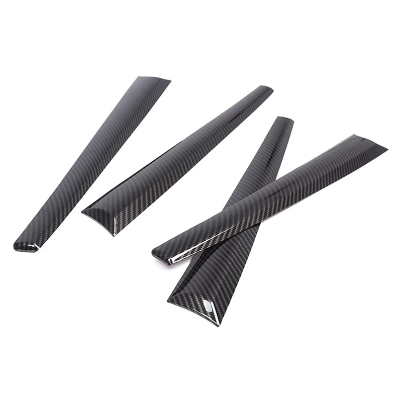 Car Door Protector Panel Trim Decoration For Toyota Hilux 2015 2016 2017 2018 2019 2020 2021, ABS Carbon Fiber 4PCS