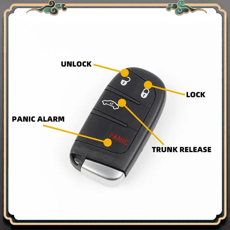 キーフォブ交換キーレスエントリー 4 ボタンクライスラー 200 300 ダッジチャレンジャーチャージャー 68155686AB M3M-40821302