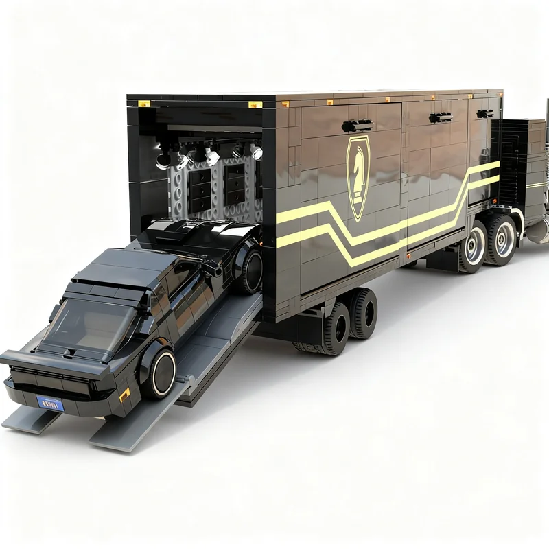 3106pcs MOC Mocturnal Knight Rider KITT FLAG Mobile Command Unit Racing Series Model Building Blocks DIY Art Set Mega Toy Gift - view 4