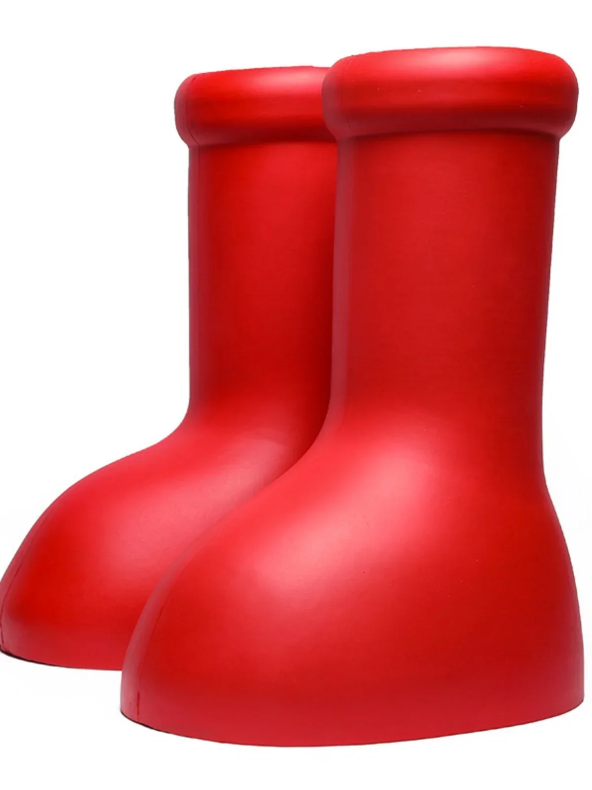 Big red boots rain shoes red boots Internet celebrity Tongmu same big red shoes