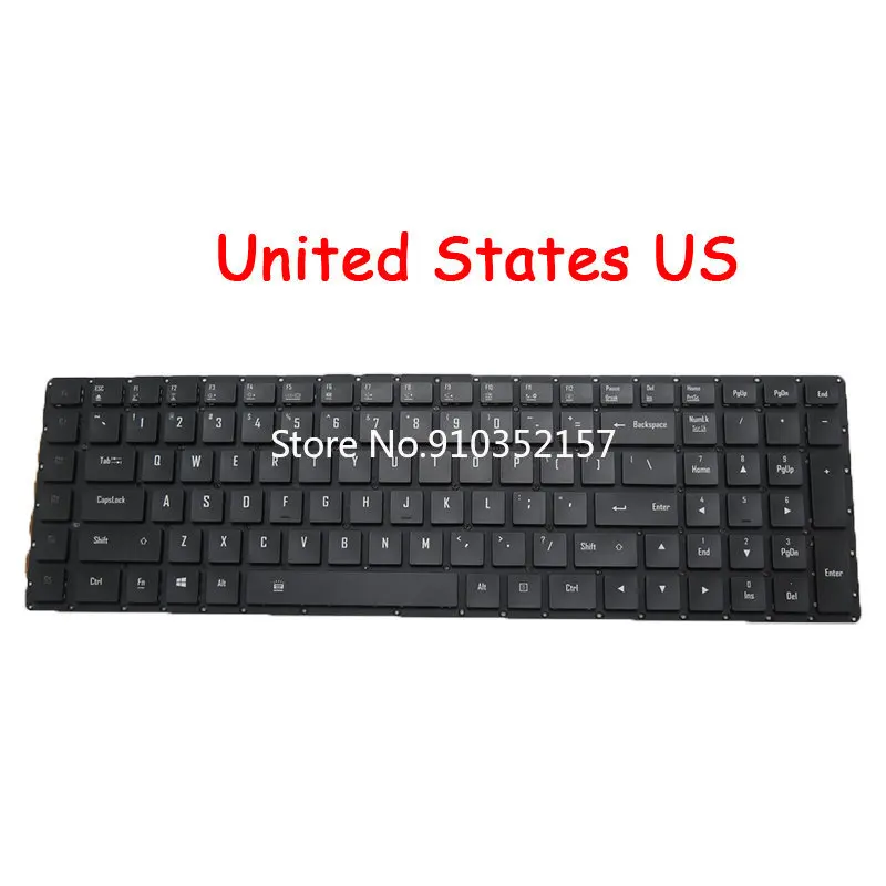 

Клавиатура US GR IT KR SP для Gigabyte 27703-GRX57-G30S 27703-SPX57-G30S 2Z703-USX54-G30S, черная, без рамки, без винтовой колонки, Новинка