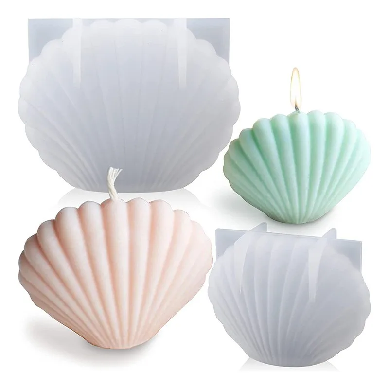 

Shell Candle Silicone Mold DIY Scallop Shape Aromatherapy Handmade Soap Plaster Molds Home Decor Casting Epoxy Resin Mould