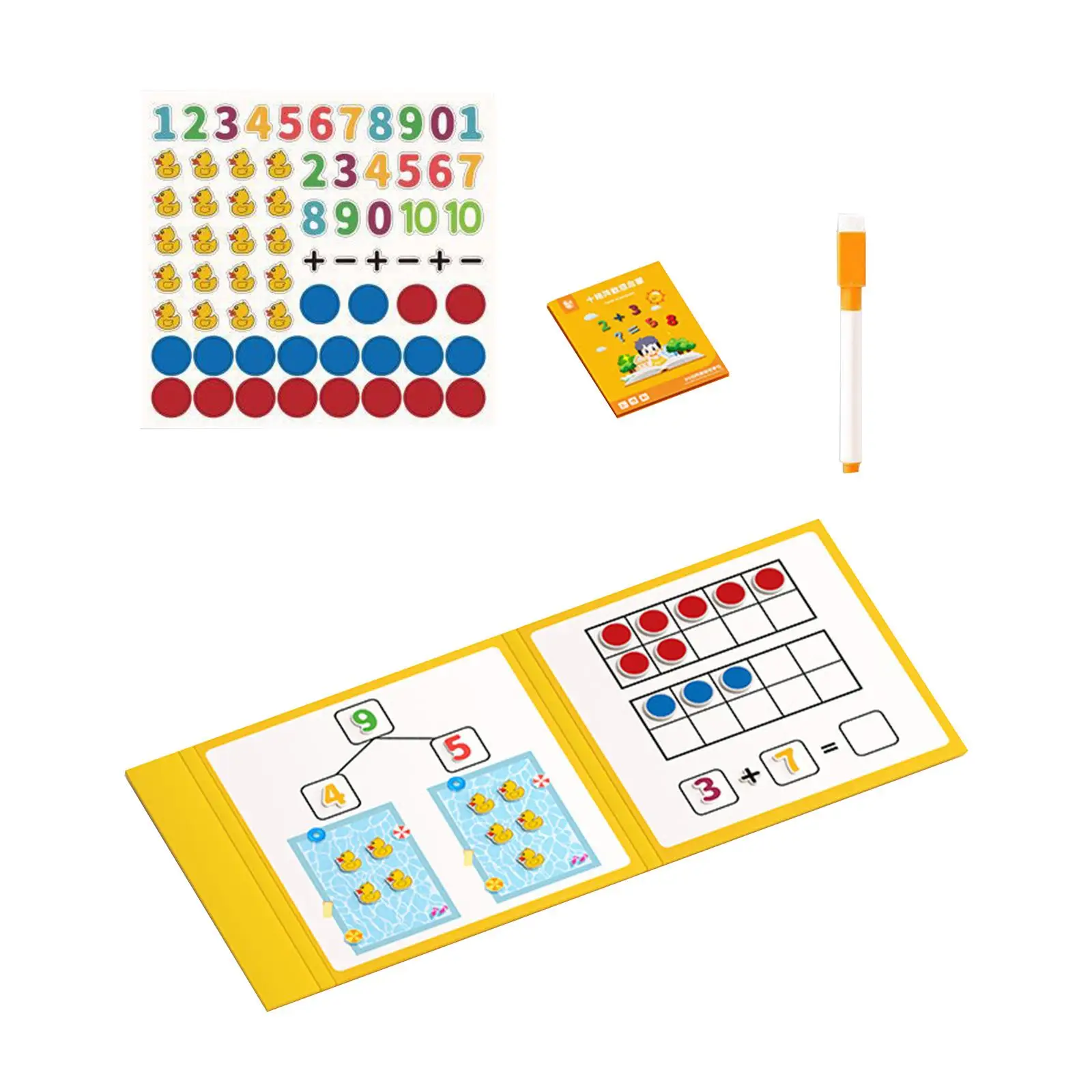 Mathe-Manipulative, Spielzeug, sensorische kognitive Mathematik, Addition, Subtraktionsspielzeug für Spiel, Rollenspiele, Unterricht, Lernen, Zahlen, Heimdekoration