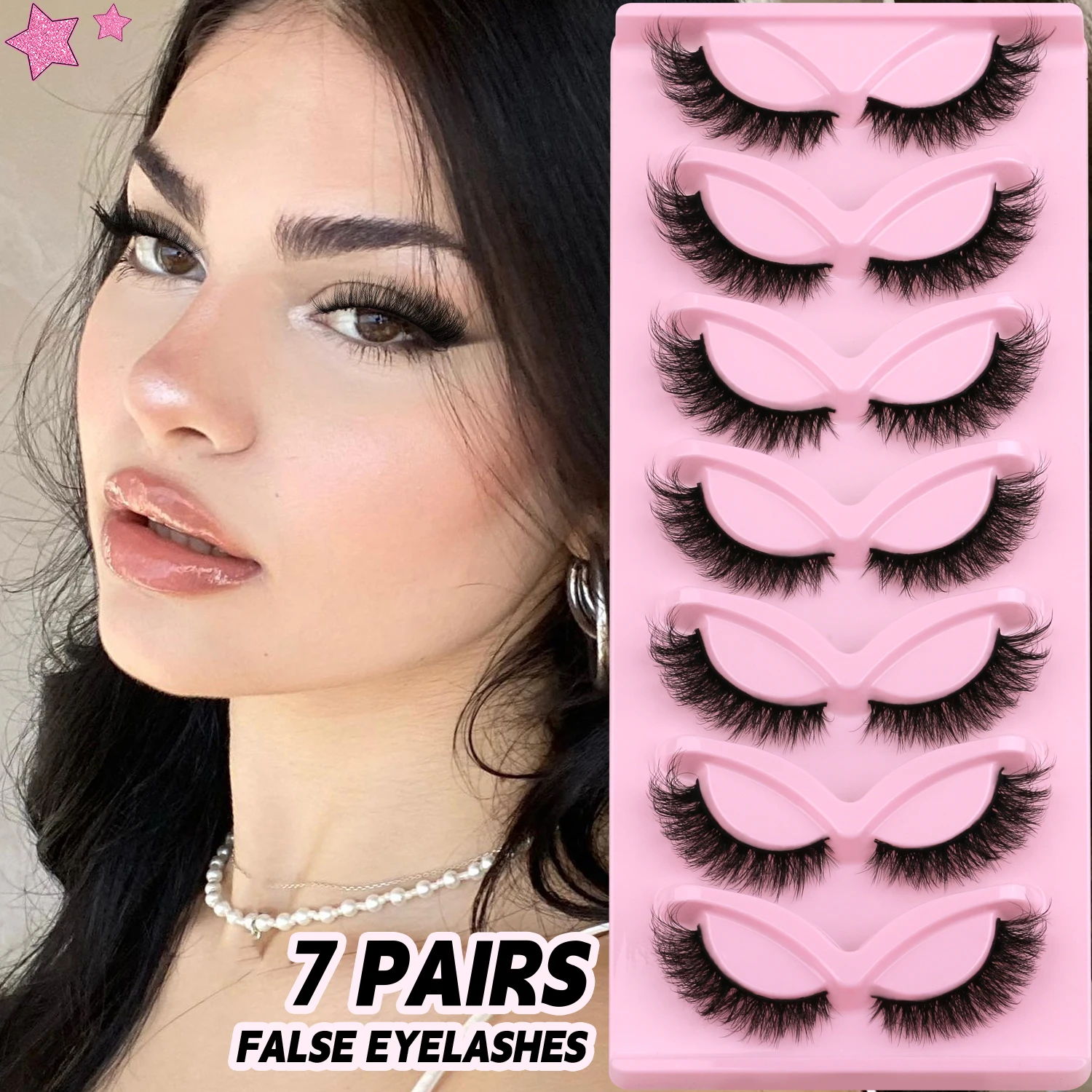 Veltrinay القط رموش الطبيعية رموش اصطناعية مجنح نهاية العين ممدود الرموش فو رموش بالمنك الرموش الصناعية ماكياج