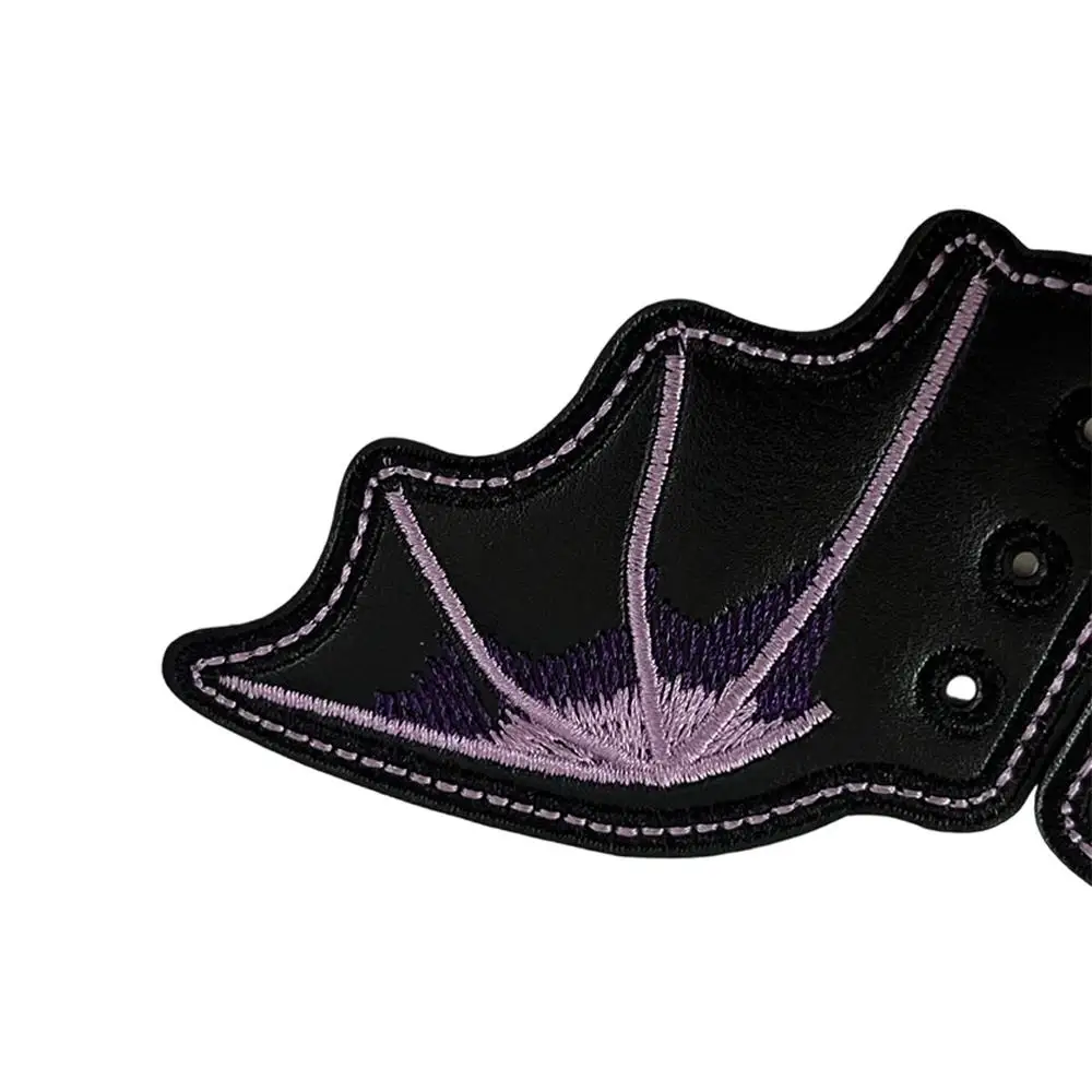 1 par de alas de zapato de murciélago, botas, zapatos de Skate, decoraciones DIY, alas de murciélago con purpurina negra para Halloween, hebilla de zapato, accesorios para botas
