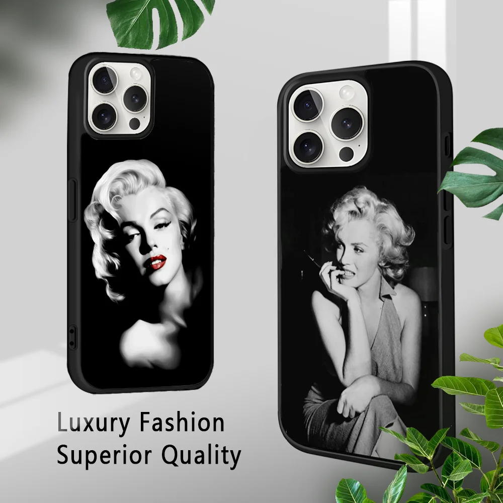 M-Marilyns M-Monroes Phone Case For iPhone 16 15 14 13 12 11 Pro Xs Max Mini Plus Celulares Hard Funda