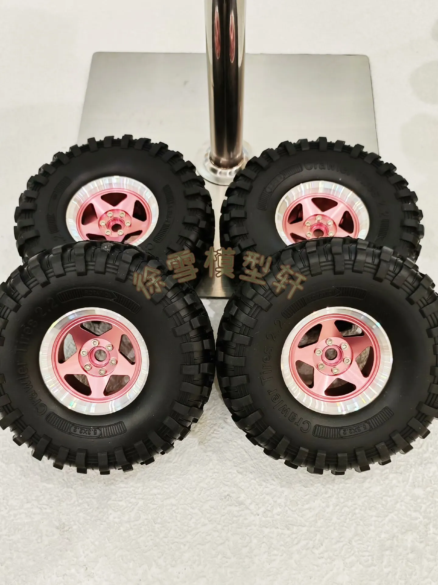 4 قطعة 2.2 بوصة المعادن الوردي عجلات محور ل 1/10 RC الزاحف سيارة Traxxas TRX4 المدافع برونكو محوري SCX10 RC4WD D90 جيب الشبح أجزاء