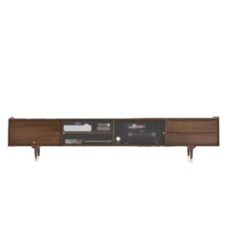 

Black walnut solid wood TV cabinet Nordic Japanese medieval cherry