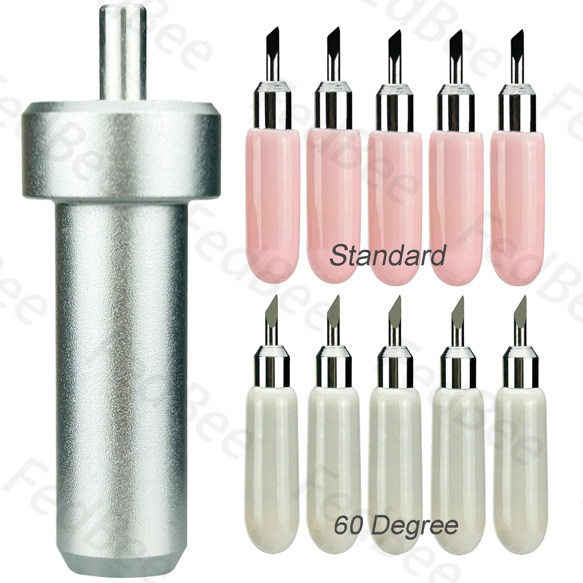 5pcs 60° Deep Cut Blade + 5pcs Standard Premium Blade + 1pcs Tool Housing for Cricut Joy Xtra