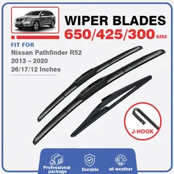 Car Wiper Blade For Nissan Pathfinder R52 2013 - 2020 Windscreen Windshield Window Washer Cutter Fit U Hook Arms 26