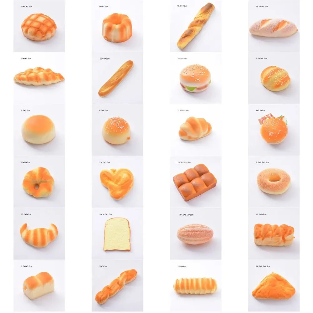 محاكاة الغذاء محاكاة الخبز الاصطناعي محاكاة ساخرة ندف الناس محاكاة الخبز ضغط اللعب لينة نموذج اللعب