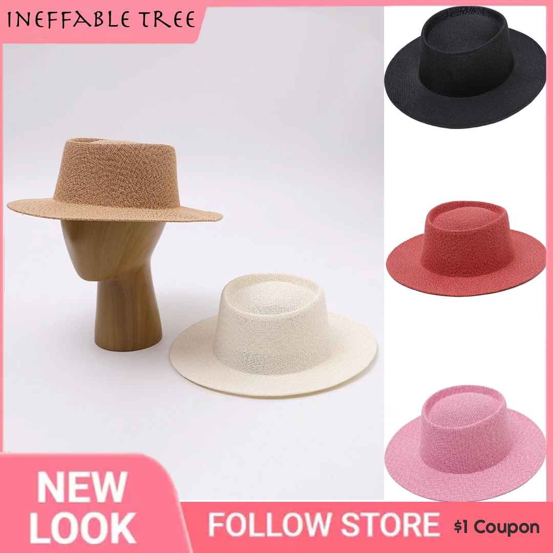 Chic Summer Classic Wide Brim Sun Hats for Women Summer Autumn Casual Versatile Outdoor Sun Protection Panama Fedoras Caps Gorra
