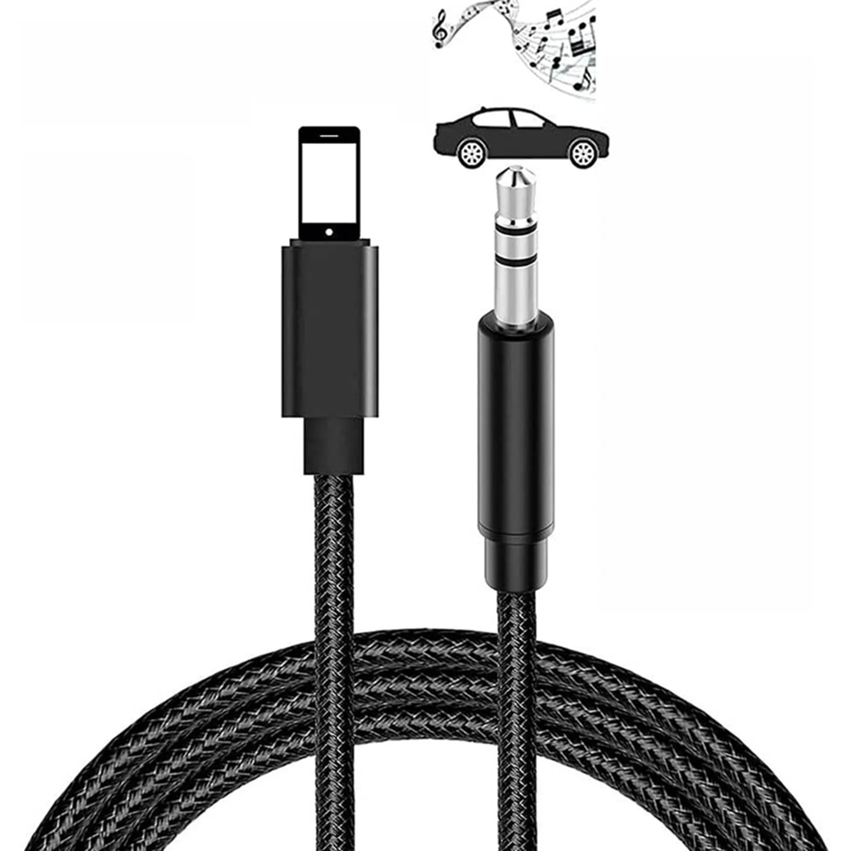

T82C Hot Sale-2X Car AUX Cable For Iphone Audio Cable Aux Cable To 3.5Mm Premium Audio For Iphone 13 Pro-8 Plus Car Stereos