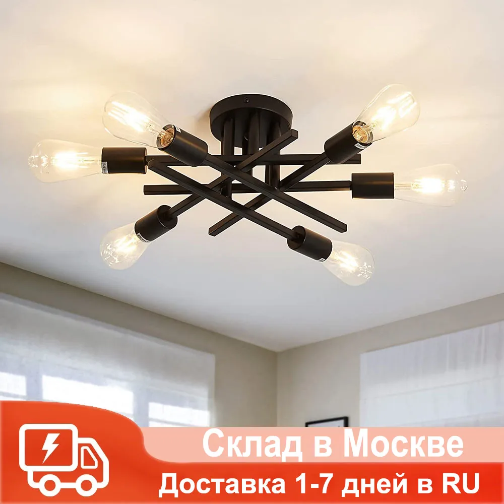 semi flush mount teto light lustre moderno para farmhouse cozinha sala de jantar quarto study living room luzes 01