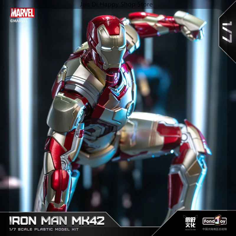 

1/7 Fondjoy Marvel Iron Man Mk42/43/46 Model Kit Official Licensed Collectible Figure With Base For Boys Adults Fans Gifts