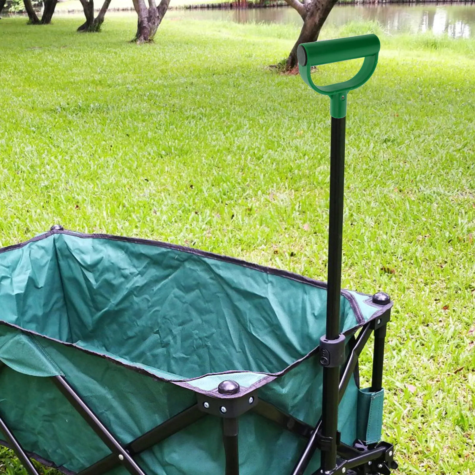 

Camping Cart Handle Replacement Ergonomic Plastic Push Handle for Wagon Trolley Outdoor Gear Accessory Sturdy Grip