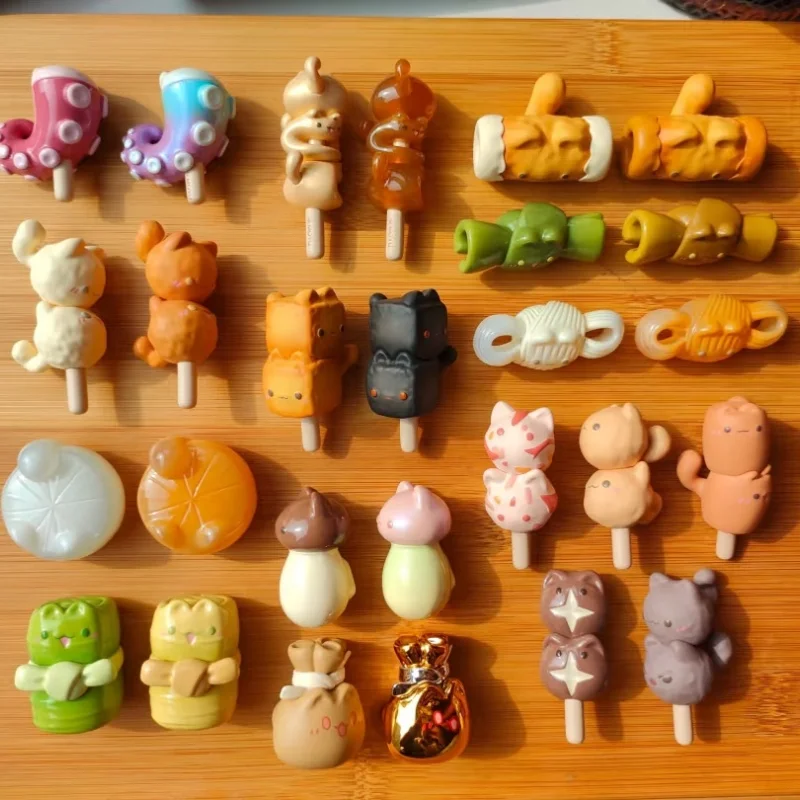 In-Stock Meow Oden Pop Bean Series Blind Box Cat Hot Pot Mini Figurine Gift, Trendy Collectible Figurines And Decorative Items view 3
