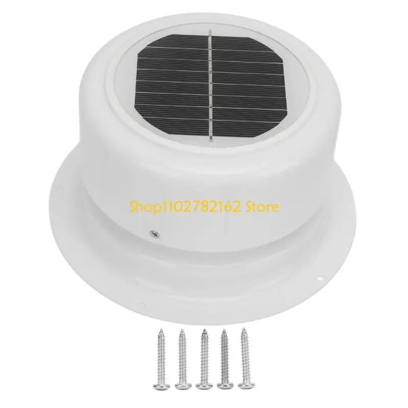 

547B Multipurpose Solar Powered Roof Vent Fan Weatherproof Solar Ceiling Vent Fan Simple Installs for Campers Boats Trailers