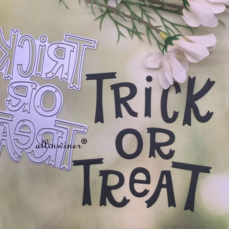 Trick or Treat letters  Metal Cutting Dies Stencils For DIY Scrapbooking Decorative Embossing Handcraft Die Cutting Template