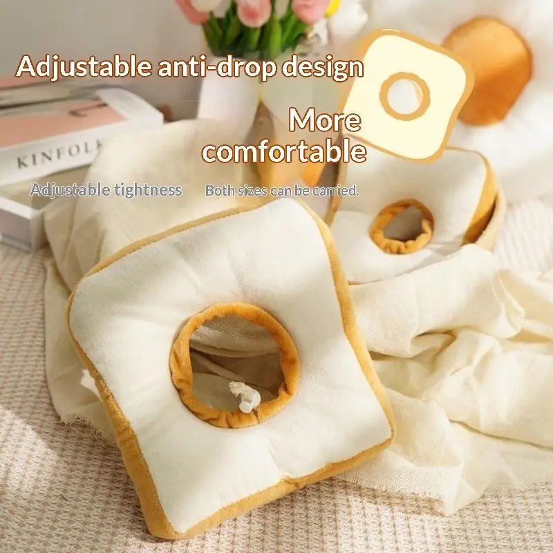 Soft Cotton Toast Avocado Pet Cone Collar Light Elizabethan Neck Ring Post Surgery Protection For Cats Puppies Recovery Use