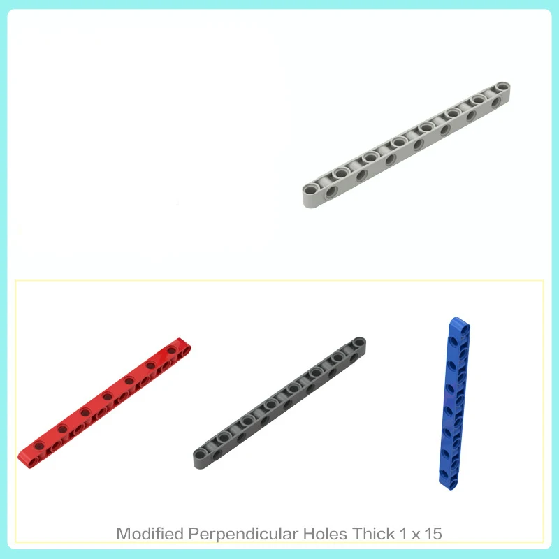MOC Building Blocks Technical Part 1x15 Vertical Hole Steering Beam Replace Accessory 71710 for Modification Toy Car Robot