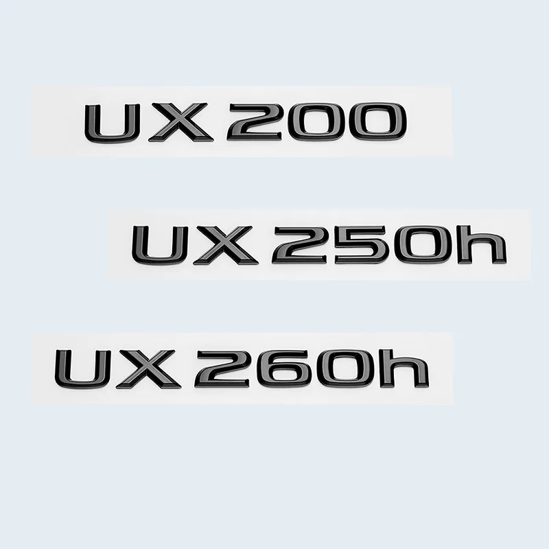 Glossy Black 3D ABS Letters Number UX200 UX250h UX260h HYBRID Emblem For Lexus Car Trunk Logo Sticker Badge Accessories