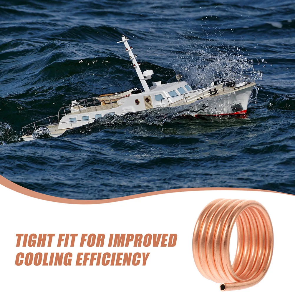 

Rc Boat Brush Motor Water Cooling Jacket Copper Tube Efficient Heat Dissipation Cooling Ring Remote Control Boat