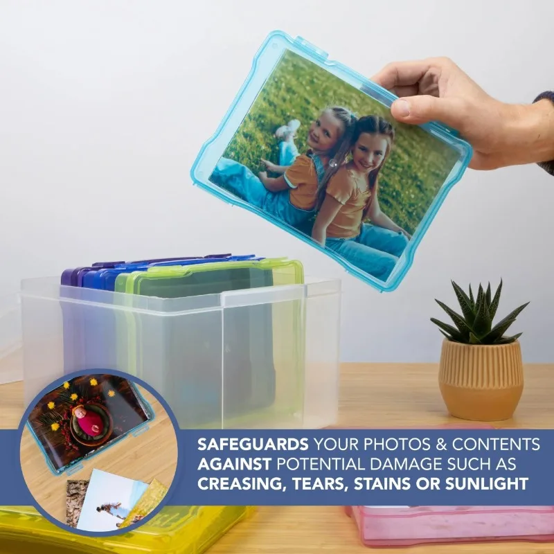 

Thicken PP Big Box With 6 Small Cases 4x6 Inch Photo Storage Box Puzzles Desktop Acccessories Organizer Teaching Aids Postcards