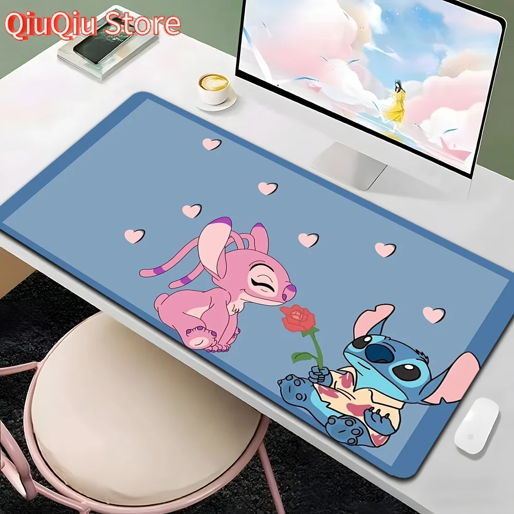 

1pc Multi-Size Rubber Non-Slip Mouse Pad, Star Baby Alien Monster Stitch, Cute Cartoon/Movie Theme Desktop Decorative Mat, 40x90