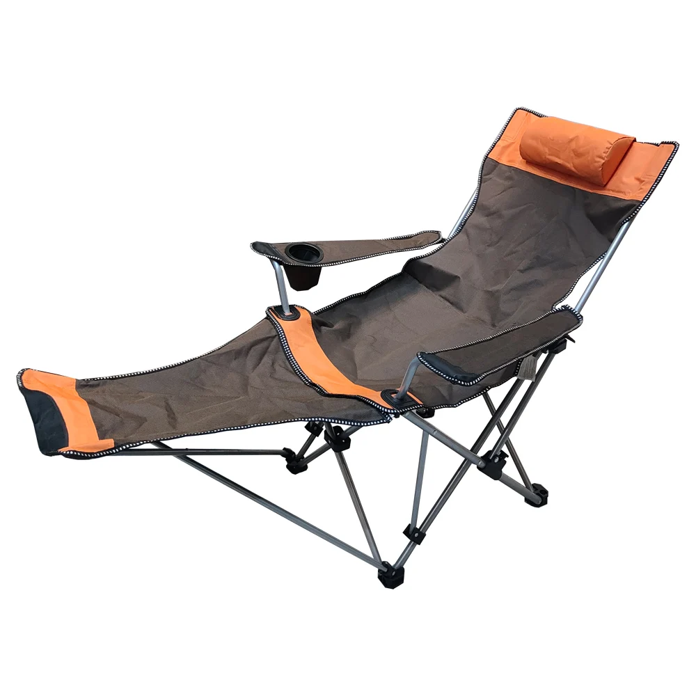 Portable Folding Camping Lounger Chair Adjustable 2 In1 Recliner Removable Outdoor Chaise Tourist Picnic Backrest Chair