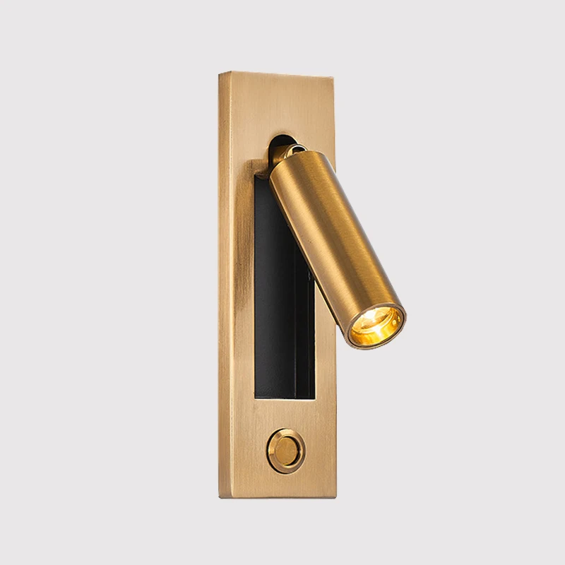 Minimalist Hotel With Switch, Bedside Light, Bedroom Embedded Led Reading Wall Light