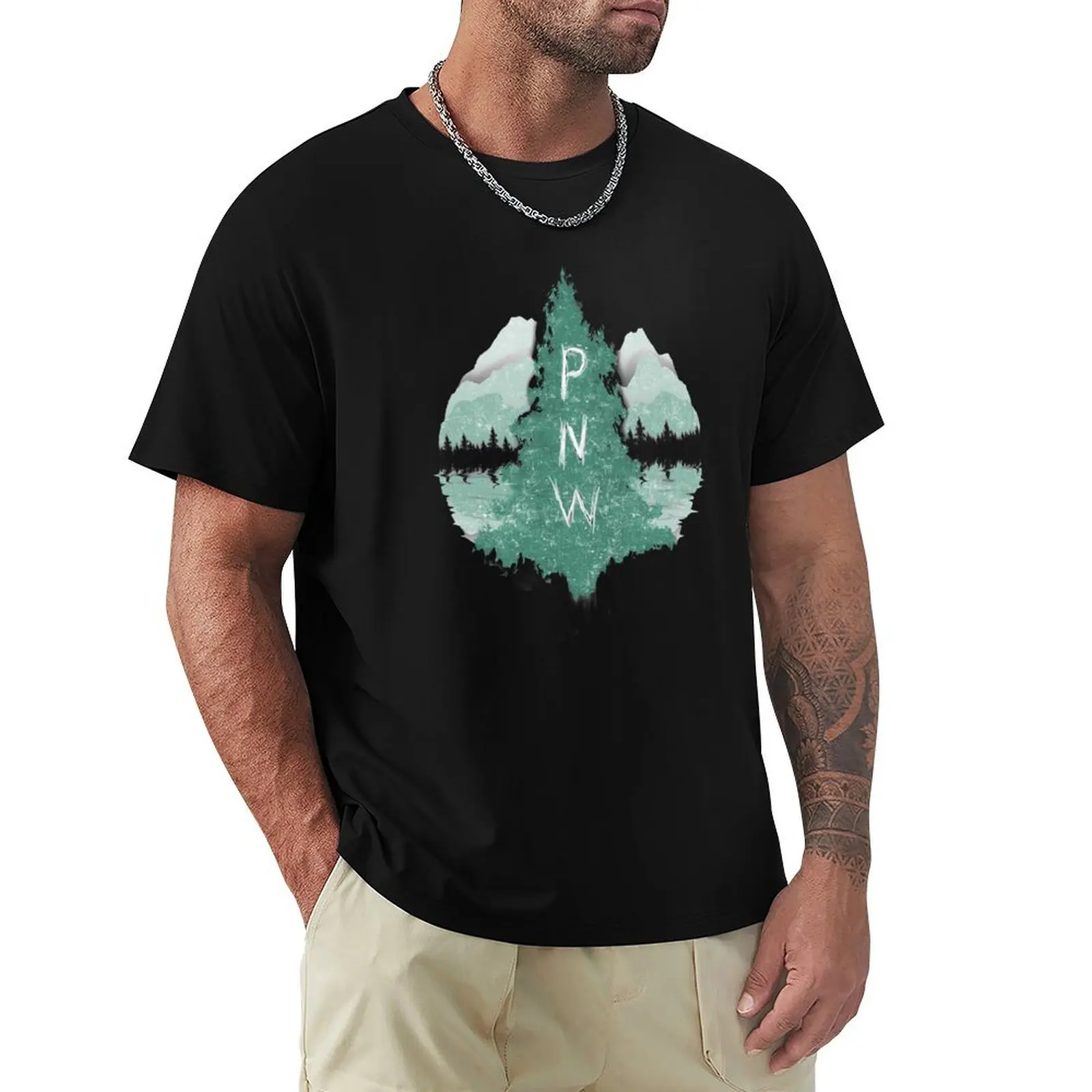 Pacific Northwest T-Shirt Basic Simple Casual Short Sleeve Tee