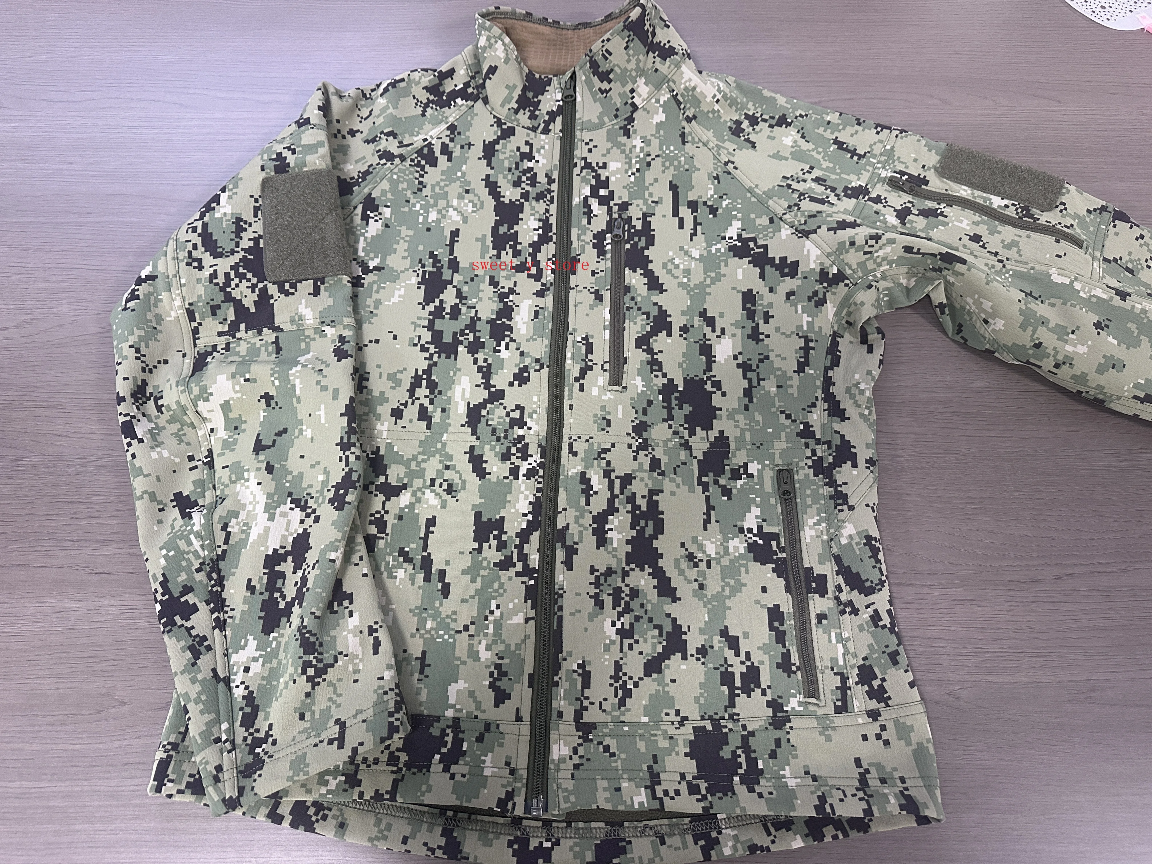 Tactical mid-level soft shell composite velvet fabric orange peel assault suit AOR2 camouflage