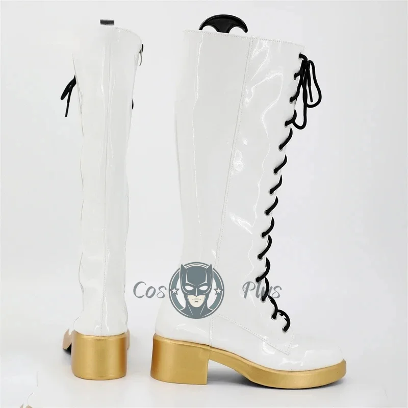 KPop Demon Hunters Rumi Cosplay Shoes White Custom Made Boots - Image 3