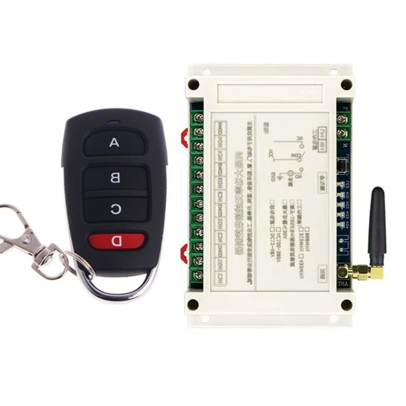 A97I-AC100V-400V 4CH Wireless Remote Control 30A Garage Doors Electric Door Switch LED Light Switch Relay+Receiver 315Mhz