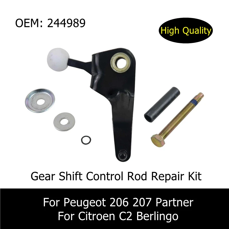 244989 Gear Shift Control Rod Repair Kit for Peugeot 206 207 Partner Citroen C2 Berlingo Gearshift Transmission Lever