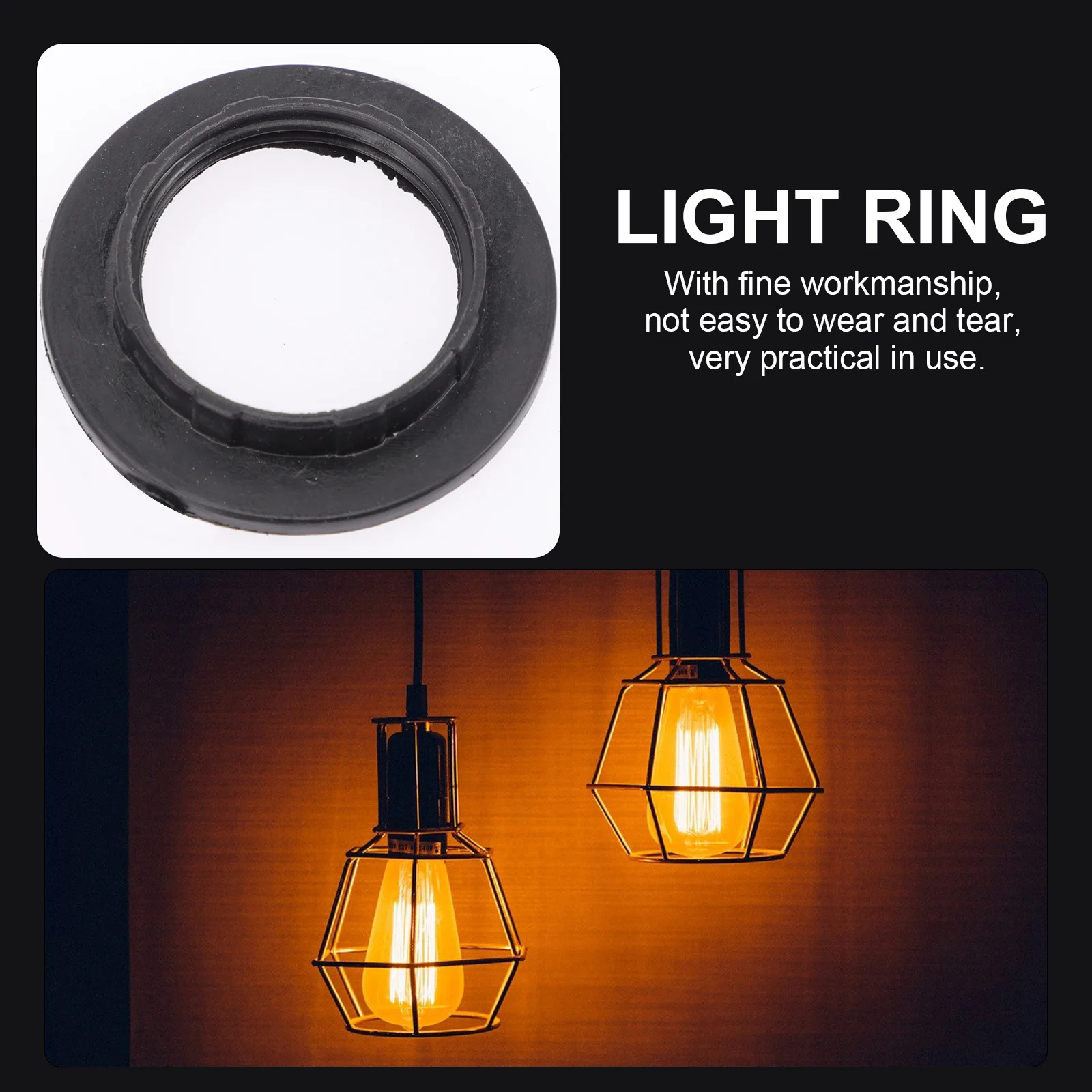 

40 шт. пластиковые кольца для цоколя лампы, сменное световое кольцо, прочный аксессуар для бытовой лампы, домашнее кольцо для цоколя, аксессуар для светильника