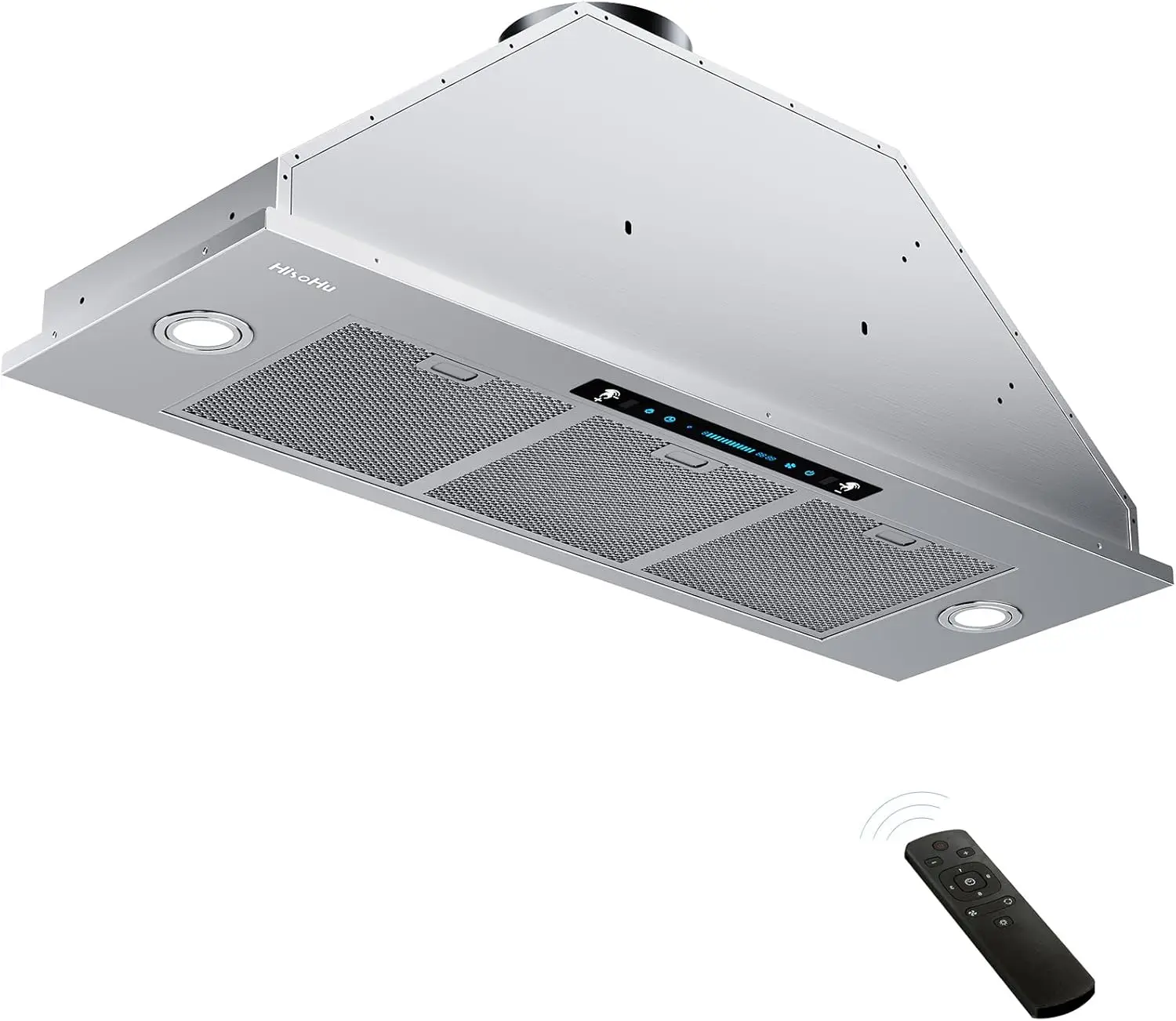 

Insert Ran Hood 36 Inch 900 CFM with Ducted Convertible Ductless (Kit Included) 4 Speed sture Sensing Touch Control Panel Stainl