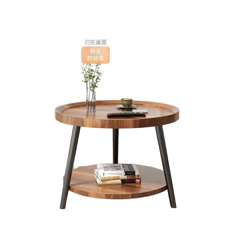

B&B's bedside small round table, Nordic minimalist small apartment, coffee table, living room, balcony, double-storey bedroom