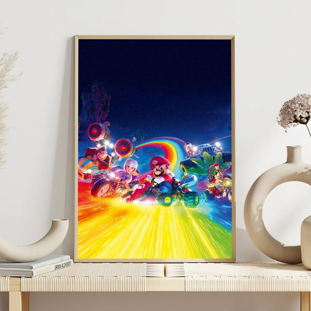 فيلم The Super M-Mario Bros ملصق لوحة ذاتية اللصق غرفة المعيشة مكتب الديكور غرفة نوم المنزل الجدار ملصق يطبع #6