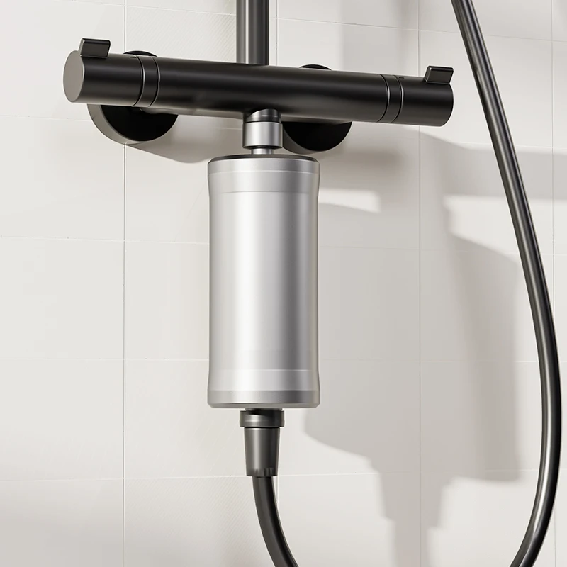 Antioxidant Shower Filter High Flow Rate Universal Connecter Rustproof Metal Bathroom Water Purifier for Home Use