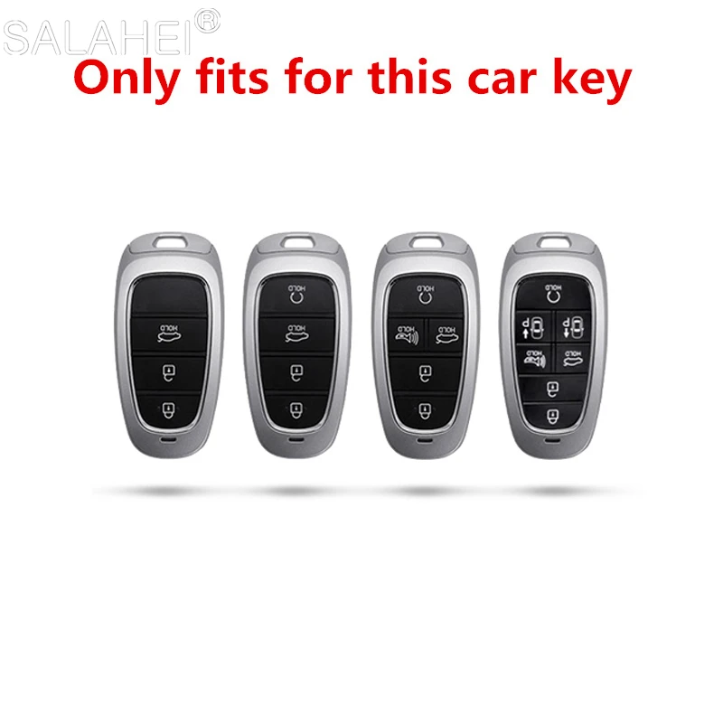 Racing Style Car Remote Car Key Case for Hyundai Sonata Nexo DN8 Santa Fe TM Tucson NX4 Staria Ioniq Shell Holder 2020 2021 2022